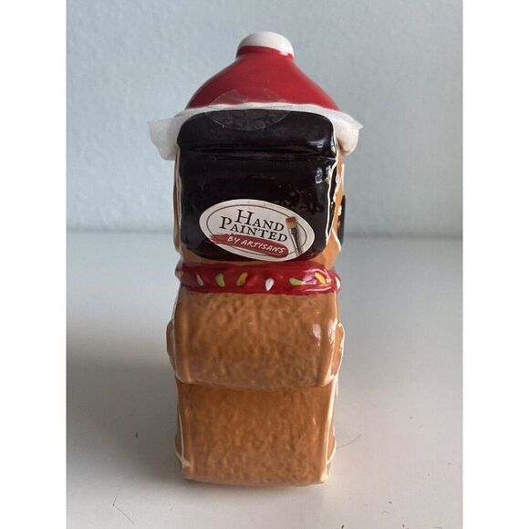 Disney Stitch Gingerbread Cookie Christmas Mug Santa Hat Topper Hand Painted NEW - Picture 5 of 9